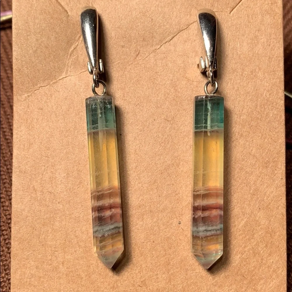 Sterling silver Tourmaline/Ametrine(?)earrings/necklace set - Picture 12 of 16
